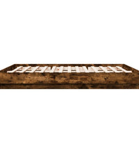 Bettgestell mit LED Räuchereiche 180x200 cm