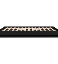 Bettgestell mit LED Schwarz 160x200 cm