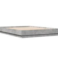 Bettgestell mit LED Betongrau 160x200 cm