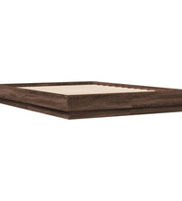 Bettgestell mit LED Braun Eiche-Optik 150x200 cm