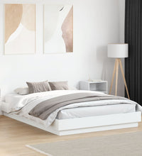 Bettgestell mit LED Weiß 140x200 cm