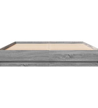 Bettgestell mit LED Grau Sonoma-Eiche 140x200 cm