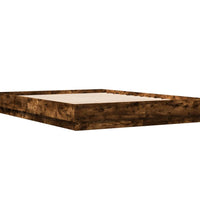 Bettgestell mit LED Räuchereiche 120x200 cm