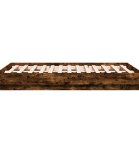 Bettgestell mit LED Räuchereiche 140x190 cm