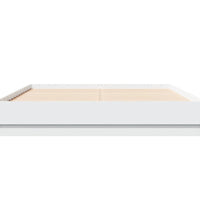 Bettgestell mit LED Weiß 135x190 cm