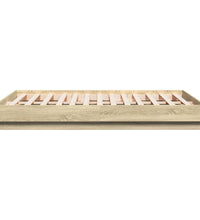 Bettgestell mit LED Sonoma-Eiche 135x190 cm