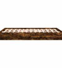 Bettgestell mit LED Räuchereiche 120x190 cm