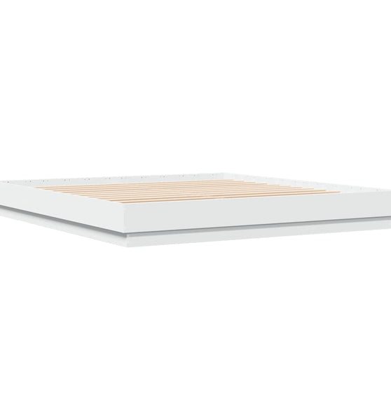 Bettgestell Weiß 200x200 cm Holzwerkstoff