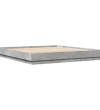 Bettgestell Betongrau 200x200 cm Holzwerkstoff