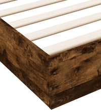 Bettgestell Räuchereiche 200x200 cm Holzwerkstoff