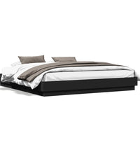 Bettgestell Schwarz 180x200 cm Holzwerkstoff