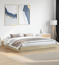 Bettgestell Sonoma-Eiche 180x200 cm Holzwerkstoff