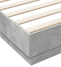 Bettgestell Betongrau 180x200 cm Holzwerkstoff