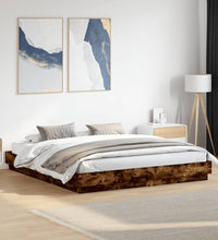 Bettgestell Räuchereiche 180x200 cm Holzwerkstoff