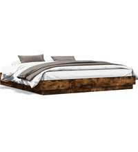 Bettgestell Räuchereiche 180x200 cm Holzwerkstoff