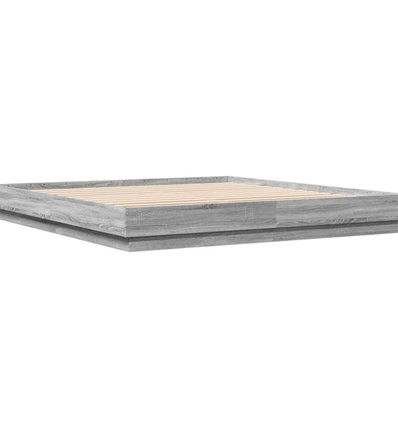 Bettgestell Grau Sonoma 180x200 cm Holzwerkstoff
