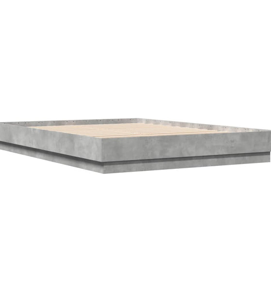 Bettgestell Betongrau 160x200 cm Holzwerkstoff