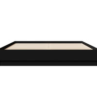 Bettgestell Schwarz 150x200 cm Holzwerkstoff