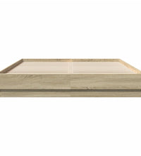 Bettgestell Sonoma-Eiche 150x200 cm Holzwerkstoff