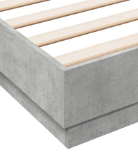 Bettgestell Betongrau 150x200 cm Holzwerkstoff