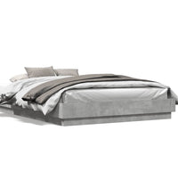 Bettgestell Betongrau 150x200 cm Holzwerkstoff