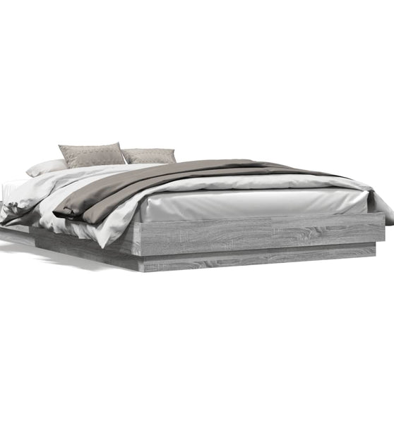 Bettgestell Grau Sonoma 150x200 cm Holzwerkstoff