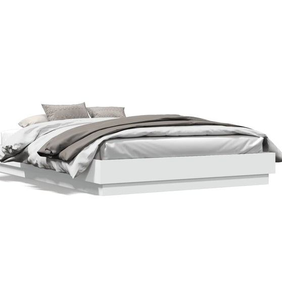 Bettgestell Weiß 140x200 cm Holzwerkstoff