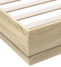 Bettgestell Sonoma-Eiche 140x200 cm Holzwerkstoff