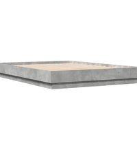 Bettgestell Betongrau 140x200 cm Holzwerkstoff