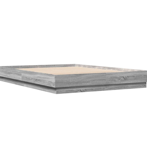 Bettgestell Grau Sonoma 140x200 cm Holzwerkstoff
