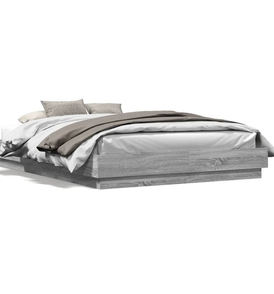 Bettgestell Grau Sonoma 140x200 cm Holzwerkstoff