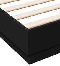 Bettgestell Schwarz 120x200 cm Holzwerkstoff