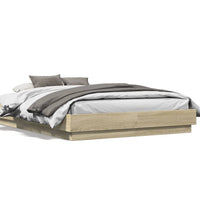 Bettgestell Sonoma-Eiche 140x190 cm Holzwerkstoff