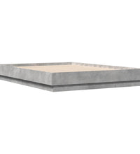 Bettgestell Betongrau 140x190 cm Holzwerkstoff