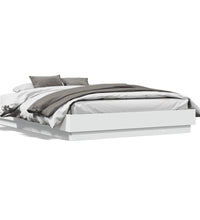 Bettgestell Weiß 135x190 cm Holzwerkstoff