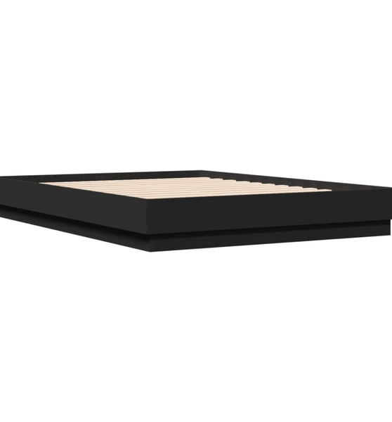 Bettgestell Schwarz 135x190 cm Holzwerkstoff