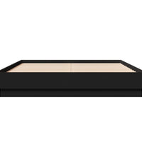 Bettgestell Schwarz 135x190 cm Holzwerkstoff