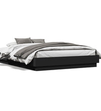 Bettgestell Schwarz 135x190 cm Holzwerkstoff