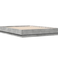 Bettgestell Betongrau 135x190 cm Holzwerkstoff