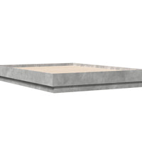 Bettgestell Betongrau 135x190 cm Holzwerkstoff
