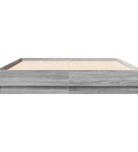Bettgestell Grau Sonoma 135x190 cm Holzwerkstoff