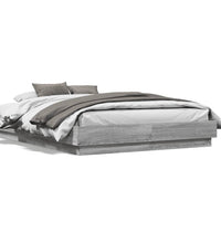 Bettgestell Grau Sonoma 135x190 cm Holzwerkstoff