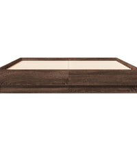 Bettgestell Braun Eichen-Optik 135x190 cm Holzwerkstoff