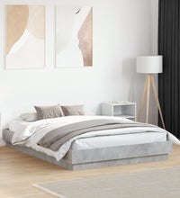 Bettgestell Betongrau 120x190 cm Holzwerkstoff