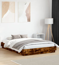 Bettgestell Räuchereiche 120x190 cm Holzwerkstoff