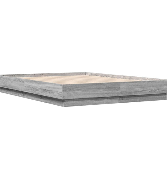 Bettgestell Grau Sonoma 120x190 cm Holzwerkstoff