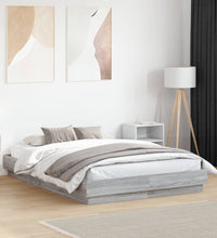 Bettgestell Grau Sonoma 120x190 cm Holzwerkstoff