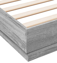 Bettgestell Grau Sonoma 120x190 cm Holzwerkstoff