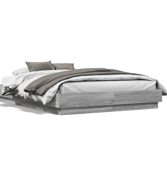 Bettgestell Grau Sonoma 120x190 cm Holzwerkstoff