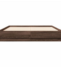 Bettgestell Braun Eichen-Optik 120x190 cm Holzwerkstoff